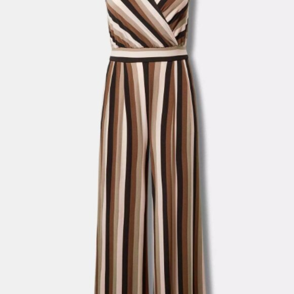 EUC Torrid Studio Knit Surplice Tie Back Jumpsuit, Size 2 - Picture 2 of 8